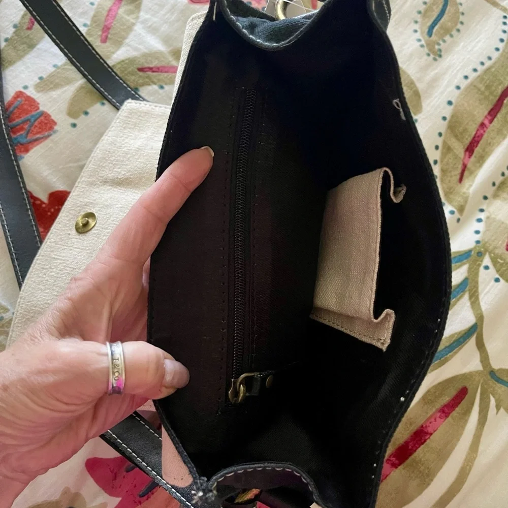 NWT Z Gallerie Large Skull Canvas Messenger Bag